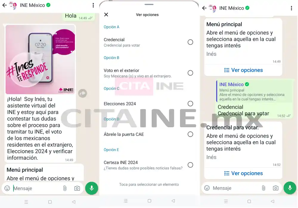 Chatbot Whatsapp del INE