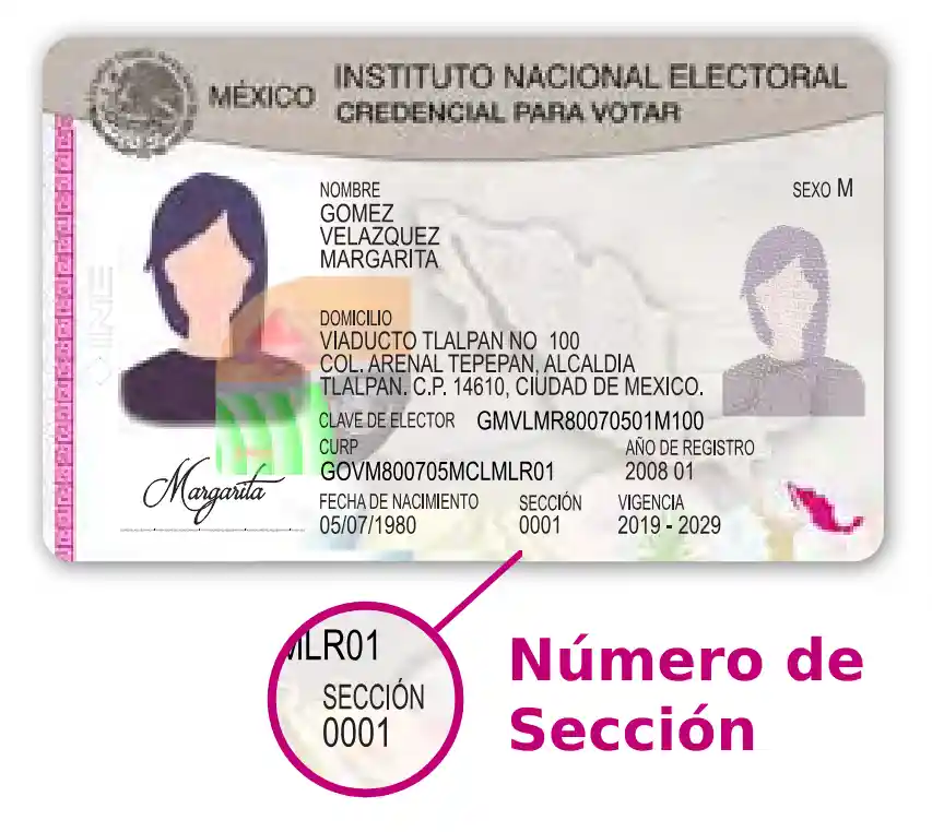 Número Sección en Credencial 